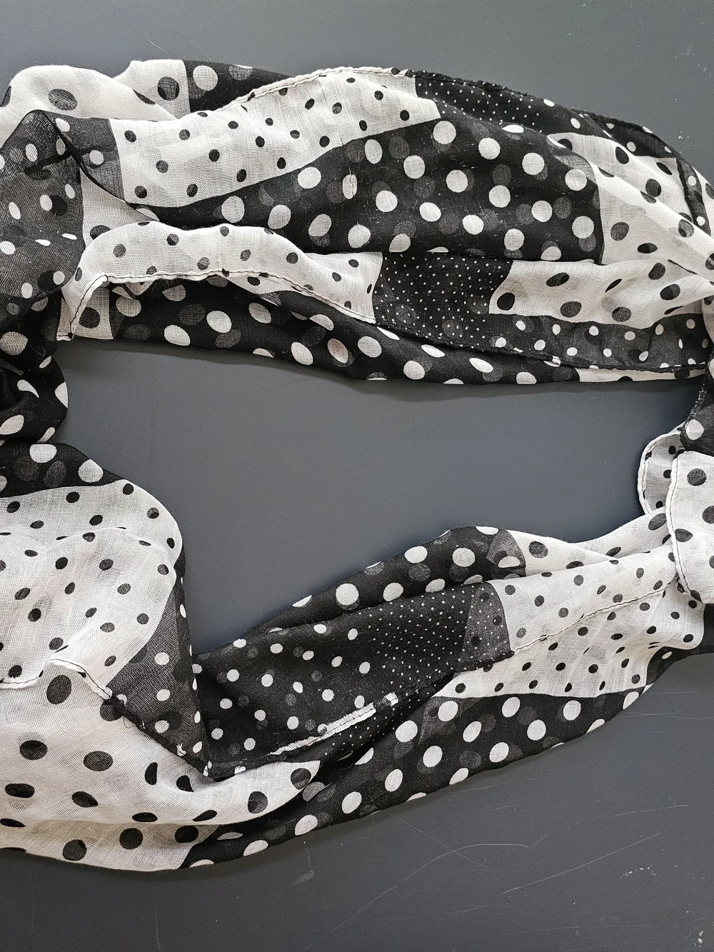 Classic Black & White Polka Dot Women's Scarf